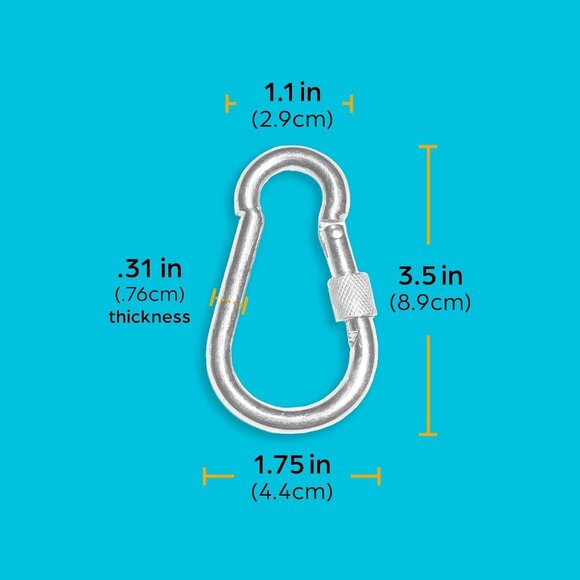 2-Pack Heavy Duty Swing Set Hangers with Locking Snap Hooks for Outdoor Use - Picture 2 of 8